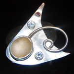 sea Glass Brooch