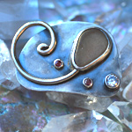 Sea Glass Brooch