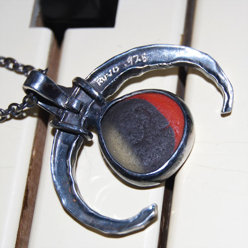Bull Horn Sea Glass Pendant