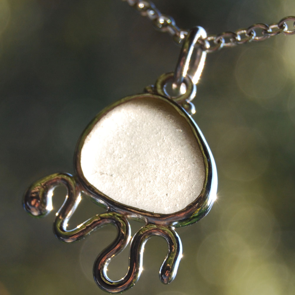 Sterling Silver Sea Glass Pendant